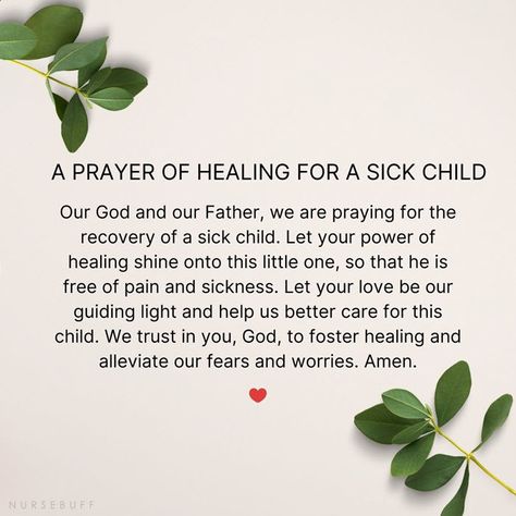 Prayer For Sick Child, Prayers For Sick Child, Child Quotes, Healing Prayer, God Is Real, Prayers For Healing, A Prayer, Quotes For Kids, No Worries