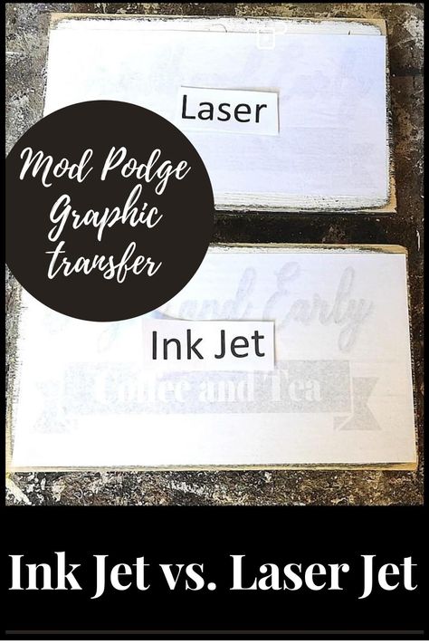 I did a comparison video to see what method worked better. Ink jet printer or laser jet printer for a Mod Podge reverse graphic transfer method. Was surprised with the outcome! Comparison Video, Decoupage Diy, Boutique Ideas, Fun Activities For Kids, Mod Podge, Transfer Paper, Wooden Signs, Fun Activities, Activities For Kids