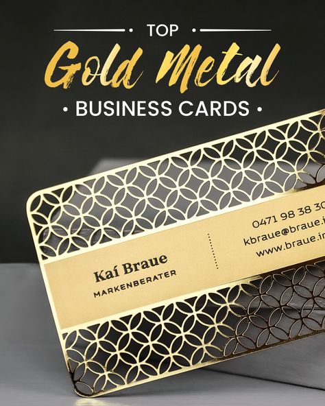 These Metal Business Cards are your golden ticket to standing out and making a lasting impression! 🏆️  This type of card is perfect for those who love a bit of razzle-dazzle but still mean serious business. Made from real stainless steel, these cards are transformed with a luxurious gold finish that makes them look like real gold-plated business cards. 🤯  Check out our latest blog post for some more stunning Gold Metal Cards! ✨️  #blog #businesscards #metalbusinesscards #metalcards #gold Metal Coasters, Metal Business Cards, Card Creative, Silicone Coasters, White Business Card, Visiting Card Design, Luxury Business Cards, Black Business Card, Personalised Pens