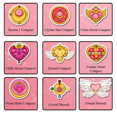 Sailor Moon Compact, Sailor Moon Symbols, Sailor Moon Brooch, Sailor Moon Transformation, Sailor Moon Tattoo, Sailor Scout, Sailor Moon Stars, Sailor Moon Aesthetic, Sailor Moon Usagi