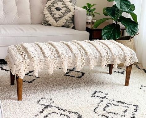 Boho Bench, Cool Beds For Kids, Boho Ottomans, Kids Bed Frames, Moroccan Wedding Blanket, Modern Boho Decor, Moroccan Wedding, Wedding Blankets, Boho Deco