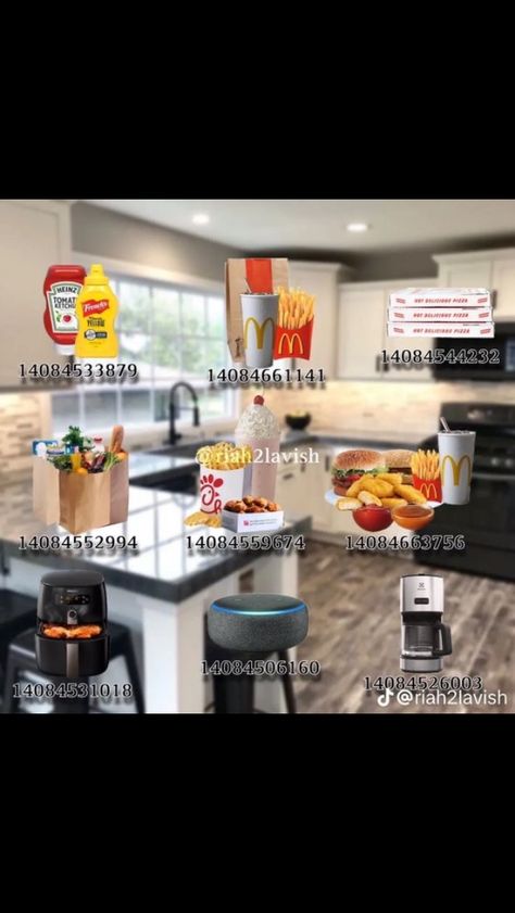 Bloxburg Kitchen Ideas Big Realistic, Bloxburg Codes For Kitchen, Mcdonalds Roblox Decal Id, Chef Outfit Codes Bloxburg, Decals Bloxburg Kitchen, Bloxburg Mcdonalds Decals Codes, Bloxburg Kitchen Decals, Bloxburg Kitchen Decals Codes, Bloxburg Mall