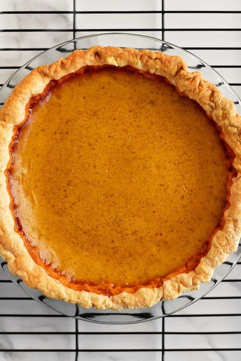 A homemade Pumpkin Pie is a must at every holiday dinner from Thanksgiving to Christmas! Top with whipped cream and a sprinkle of cinnamon. Pumpkin Pie Condensed Milk, Pumpkin Pie With Condensed Milk, Pumpkin Pie With Sweetened Condensed, Best Homemade Pumpkin Pie, Pie With Condensed Milk, Silk Pie Recipe, Spiced Whipped Cream, Flaky Pie Crust Recipe, Pumpkin Pie Recipe Easy