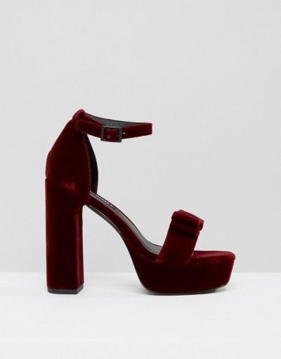 Fiery Red Hair, Burgundy Heels, Georgia May Jagger, Velvet Shoes, Red High Heels, Platform High Heel Shoes, Red Heels, Platform High Heels, Platform Sandals Heels