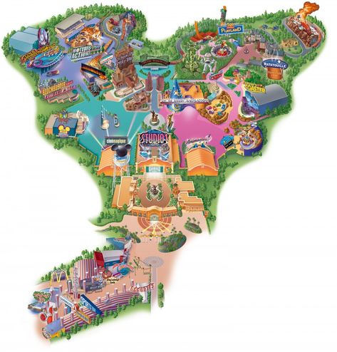 Stitch Disneyland, Disney Studios Paris, Walt Disney Studio, Disneyland Map, Disney Hollywood Studios, Disney Parque, Stars D'hollywood, Map Pattern, Disney Paris