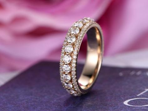 Locked Heart, Wedding Wishlist, Micro Pave Ring, Eternity Wedding Ring, Hand Rings, Gold Solitaire Engagement Ring, Handmade Engagement Rings, Ring Settings, Rose Gold Wedding Bands