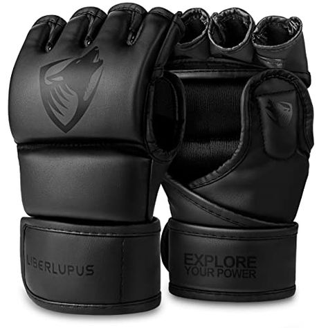 Liberlupus MMA Gloves for Men & Women, Martial Arts Bag Gloves, Kickboxing Gloves with Open Palms, Boxing Gloves for Punching Bag, Sparring, Muay Thai, MMA Women Martial Arts, Home Boxing Workout, Sore Hips, Kickboxing Gloves, Gloves For Men, Martial Arts Women, Mma Gloves, Training Gloves, Heavy Bags