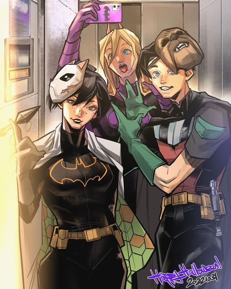 Batman Wayne Family Adventures, Wayne Family Adventures, Wayne Family, Cassandra Cain, Stephanie Brown, Batman Funny, Young Avengers, Arte Dc Comics, Dc Comics Artwork