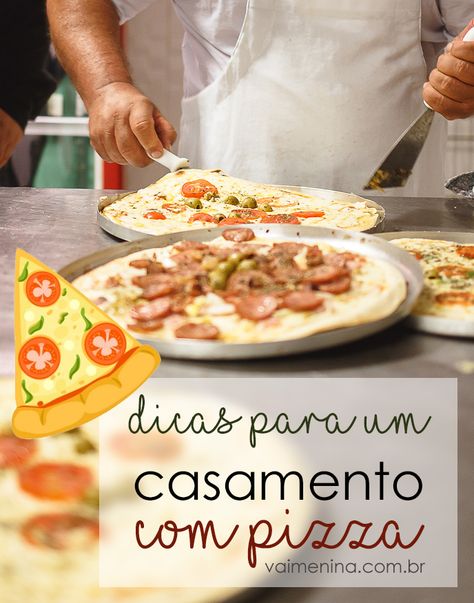 Já pensou em servir pizza no casamento? Eu fiz isso e conto nesse post todos os detalhes: quantidade, sabores e dicas para economizar. Pizza Buffet, Mini Wedding, Hawaiian Pizza, Tacos, Pizza, Ethnic Recipes, Pins, Pizzas