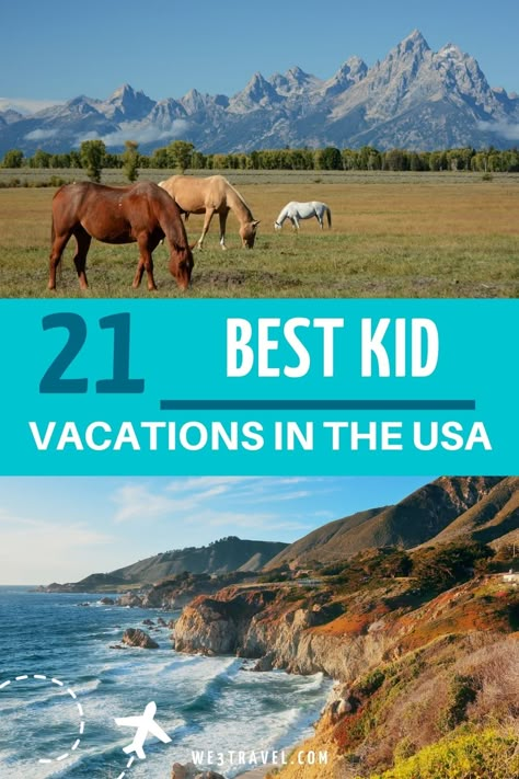 Mountain Family Vacation, Budget Vacation Families, Best Family Trips Out West, Out West Vacation Ideas, Family Friendly Trips In The Us, Top Vacations With Kids, Non Beach Family Vacations, Family Vacation Usa, Unique Family Vacations In The Us