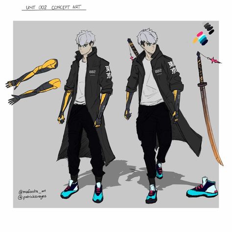 Oc Concept Art, Outfit Concept Art, Cyberpunk Character Art, Good Boyfriend, Anime Jacket, Cyberpunk Edgerunners, Super Powers Art, Anime Outfit, Sketch Tattoo