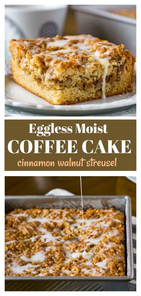 #ad Make the best tender and moist coffee cake loaded with double dose of streusel . @LeftFieldFarms  #LeftFieldFarms Eggless Coffee Cake, Dessert Eggless, Craving Recipes, Moist Coffee Cake, Eggless Muffins, Dry Cakes, Eggless Breakfast, Egg Free Cakes, Eggless Cakes