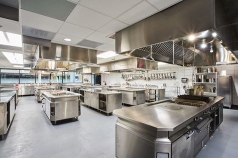 Cooking School Design, Restaurant Kitchen Equipment, Food Education, High Top Tables, School Interior, Steel Plates, Northwest Arkansas, Eco Friendly Home, White Dinner Plates