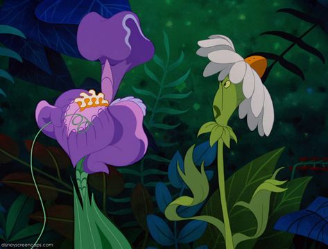 The Flowers | Alice in Wonderland Wiki | Fandom Wonderland Flowers, Alice In Wonderland Flowers, Alice In Wonderland 1951, Alice In Wonderland Aesthetic, Wonderland Tattoo, White Rabbits, Old Disney, Pinturas Disney, Disney Aesthetic