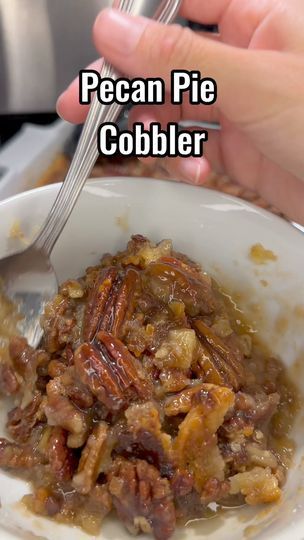 1M views · 23K reactions | Pecan Pie Cobbler!! 🦃🍁 | Cooking With Katie Cross Pecan Pie Cobbler Katie Cross, Katie Cross Pecan Pie Cobbler, Katie Cross Recipes, Cooking With Katie Cross, Pecan Pie Pudding, Best Hashbrown Casserole, Christmas Dessert Cookies, Pecan Cobbler Recipe, Trifle Bowl Recipes