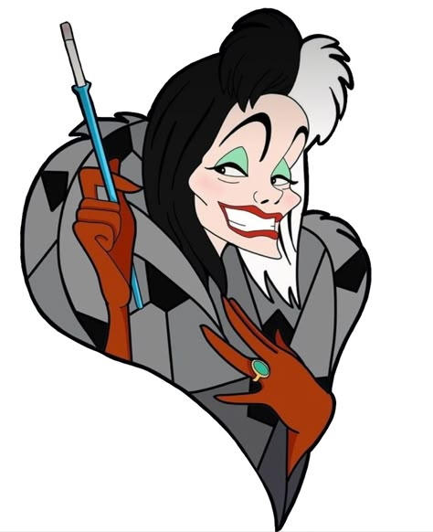 Cruella Tattoo, Disney Perler Beads, Galletas Halloween, Evil Disney, Kindle Stickers, Cruella Deville, Dark Disney, Disney Tattoo, Costume Inspo