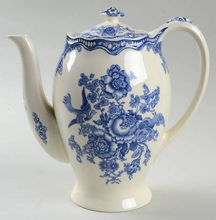 Crown Ducal, Bristol Blue - Page 1 | Replacements, Ltd. Vintage China Patterns, Blue And White Dinnerware, Blue Teapot, Vintage Coffee Pot, Porcelain Blue, Blue Pottery, Blue And White China, Antique China, Blue China