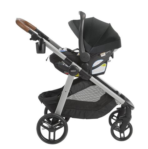 The Graco® Modes™ Nest2Grow™ Travel System grows from a single to double stroller with the included SnugRide® SnugLock® 35 Elite Infant Car Seat or the addition of a carry cot or second seat (both sold separately) for 15+ ways to ride. This is the only stroller you'll need for a growing family, but it's the size of a single stroller perfect for first-time parents, too. The lightweight car seat helps protect rear-facing infants from 1.8-16 kg (4-35 lb) and up to 81 cm (32"). The Slide2Me™ height- Graco Double Stroller, Car Seat Stroller Combo, Graco Stroller, Best Double Stroller, Toddler Stroller, Double Stroller, Car Seat Stroller, Infant Car Seat, First Time Parents