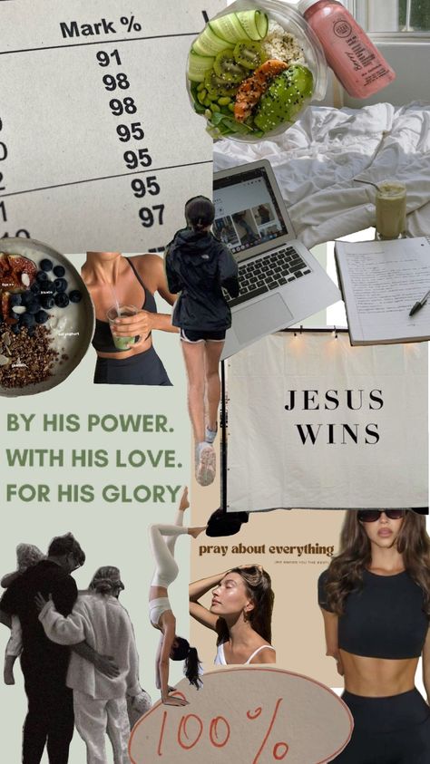 Christian it girl #heath #cleangirl #visionboard Christian It Girl Aesthetic, Clean Girl Vision Board, Christian Fitness Motivation, Girl Vision Board, Christian Gym, Girl Goals, Christian Fitness, Fitness Vision Board, Aesthetic Christian