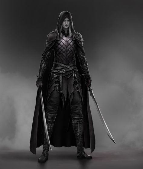 Shadar Kai Hexblade, Dnd Gloom Stalker, Shader Kai Dnd, Elven Samurai, Shadar Kai Paladin, Male Fantasy Armor, Dnd Shadar Kai, Dark Elf Anime, Shadar Kai Male