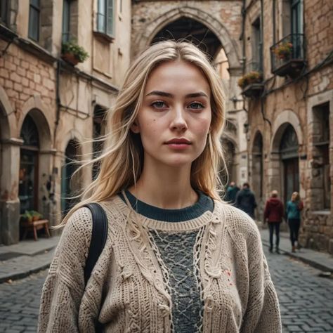 East European – Xandr Focart Make Up Blonde Hair, European Heritage, European Beauty, Realistic Portrait, European Women, Make Photo, Blurred Background, Look Younger, Old City