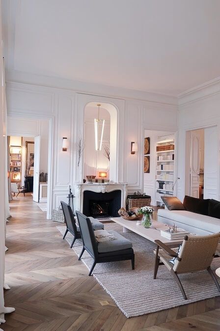 Parisian Style Apartment, Parisian Living Room, Parisian Apartment Decor, Parisian Home Decor, French Style Interior, Parisian Decor, Parisian Interior, French Apartment, French Interior Design