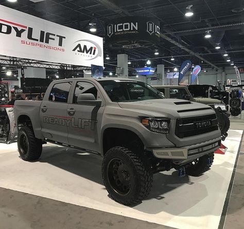 14.7k Likes, 151 Comments - Starwood Motors® (@starwoodmotors) on Instagram: “Starwood Custom Toyota Tundra in @readylift booth @semashow '16. #starwoodmotors #sema2016” 2023 Gmc Canyon, Toyota Tundra Lifted, Toyota Tundra Trd Pro, Tundra Truck, Toyota Tundra Trd, Tundra Trd, Tacoma Truck, Motor Mobil, Future Trucks