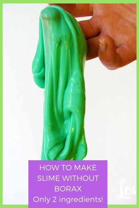 Have you ever wondered how to make slime without borax? This gak slime recipe is only two ingredients and is Borax free!  Yep, only two ingredients and you will be able to really impress your kids and keep them entertained for hours! #slime #kids Green Slime Recipe, Gak Recipe, Slime Recipe Kids, Slime Kids, Slime Without Borax, Borax Free Slime, Cool Slime Recipes, Paper Trees, Free Slime