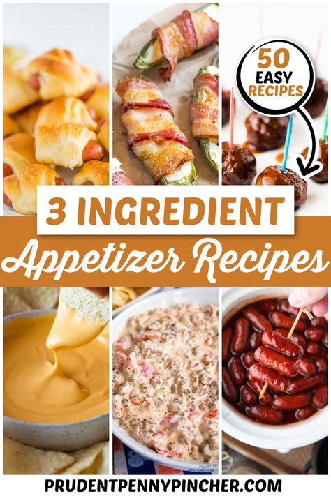 Get your party started off right with these quick and easy 3 ingredient appetizer recipes that come together in a snap. From party dips to finger foods, these cheap 3 ingredient appetizers for a party are definitely crowd pleasers. Cheap Party Snacks, Quick Party Food, Inexpensive Appetizers, Fast Appetizers Easy, Finger Foods Easy Party, Cheap Party Food, Cheap Appetizers, Fast Appetizers, Party Snacks Easy