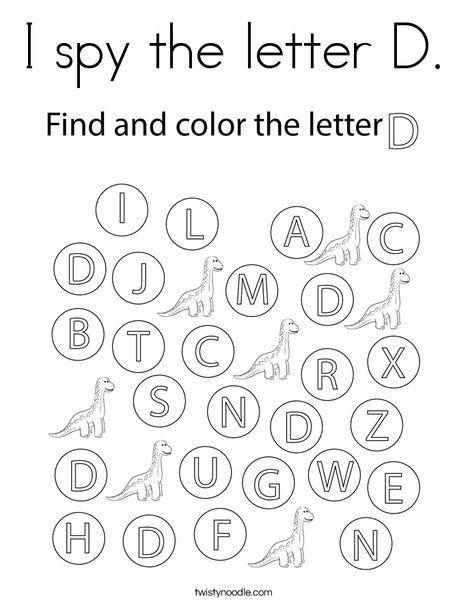 I spy the letter D Coloring Page - Twisty Noodle Kindergarten Letter D Activities, Letter Dd Worksheets Free Printable, Letter D Math Activities For Preschool, D For Donut Preschool, Letter D Sound Worksheets, Letter D Lesson Plan Preschool, Learning The Letter D Preschool, Letter D Dot Worksheet, Letter D Books For Preschool