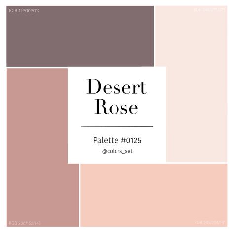 Desert Rose Palette, Desert Rose Color Palette, Desert Rose Color, Rose Color Palette, Exterior Paint Colors For House, Exterior Paint Colors, Desert Rose, Wedding Floral, Color Combo