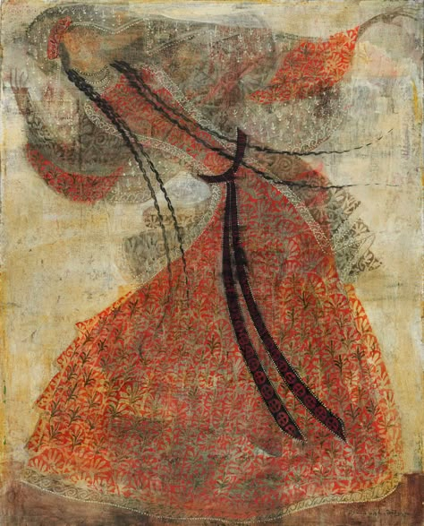 Merab Abramishvili (1957-2006)Dancersigned in Georgian 'Merab Abramishvili' (lower right); further signed in Georgian, inscribed with title in Georgian and dated 'Merab Abramishvili/2002' (on the reverse)tempera, heightened with gold, on linen laid down on board19 x 15 1/8 in. (48 x 38.5 cm.) Merab Abramishvili, Visual Map, Mystical Art, People Illustration, Russian Art, Illuminated Manuscript, Tempera, Ancient Art, Art Paint