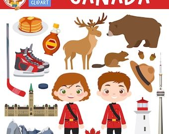 Beaver Clipart, Hockey Clipart, Moose Clipart, Kids Printable Art, Girl Scout Troop, Hockey Puck, Cub Scouts, Boy And Girl, Digital Stamps