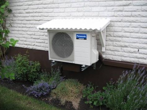 Air Conditioner Cover Indoor, Outdoor Ac Unit, Heat Pump Cover, Air Conditioner Maintenance, Ac Cover, Handmade Wood Furniture, Patio Enclosures, Cabin Exterior, Remodeling Mobile Homes