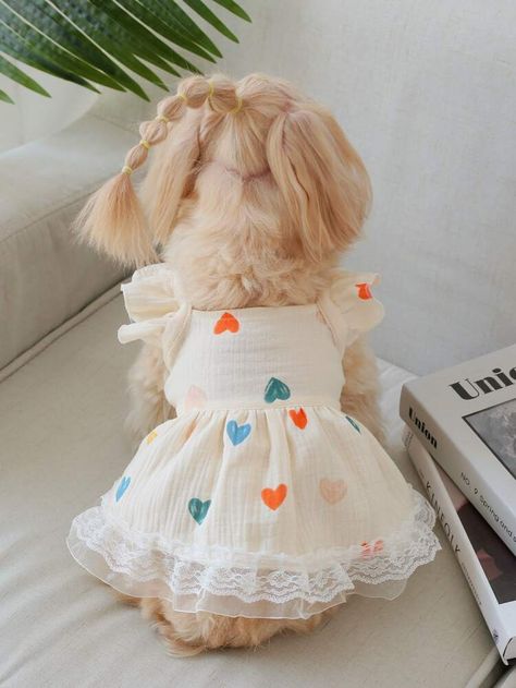 Puppies Wearing Clothes, Dresses For Female Dogs, Cute Dog Clothes For Females, Puppies Clothes, Pet Clothes Patterns, Dog Fashion Clothes, Dog Dress Pattern, Girl Dog Clothes, Dogs Clothes