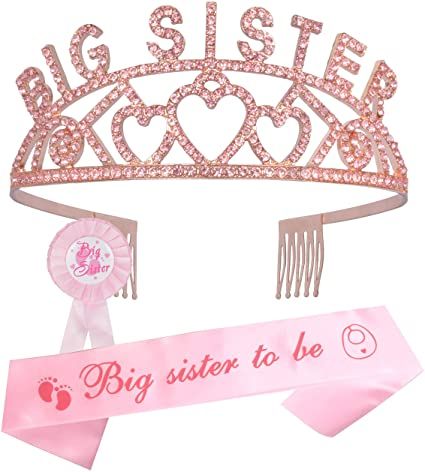 New Big Sister Gifts, Big Sister To Be, Baby Shower Sash, Promoted To Big Sister, Christmas Gift Daughter, Big Sisters, Big Sister Gifts, Sprinkle Baby Shower, Gender Reveal Party Decorations