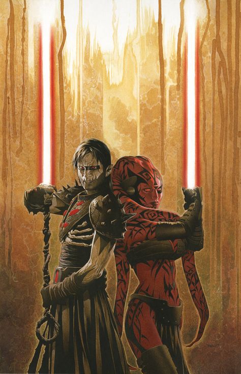 Darth Nihl & Darth Talon Darth Talon, Dark Jedi, Travis Charest, Star Wars Legacy, Sith Lords, Jedi Art, Twi Lek, Bd Art, Star Wars Sith