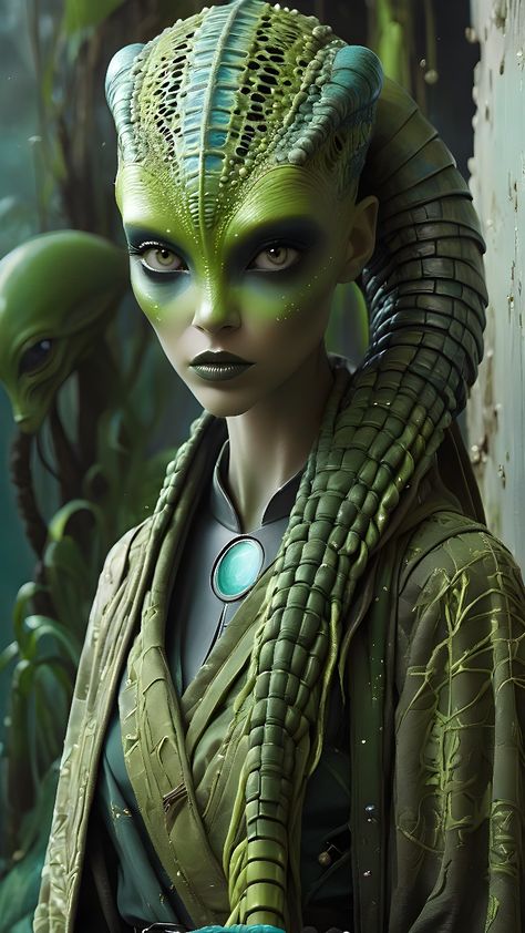 Sirian Aliens, Beautiful Alien Female, Alien Race Concept Art, Alien Elf, Reptilian Alien, Reptilian People, Alien Woman, Beautiful Alien, Female Alien