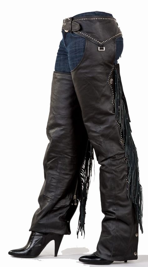 Chaps w/Fringe Biker Barbie, Biker Clothing, Harley Gear, Harley Davidson Merchandise, Motorcycle Wear, Motorcycle Chaps, Leather Chaps, Biker Wear, Capas Samsung