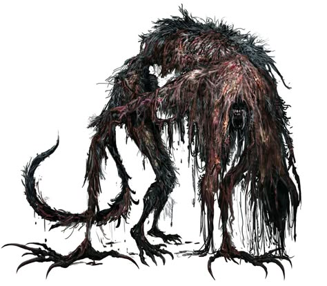 Blood-Starved Beast Bloodborne Characters, Dark Souls Concept, Souls Concept Art, Bloodborne Concept Art, Dark Souls Concept Art, Midnight Fantasy, Bloodborne Art, Old Blood, Souls Art