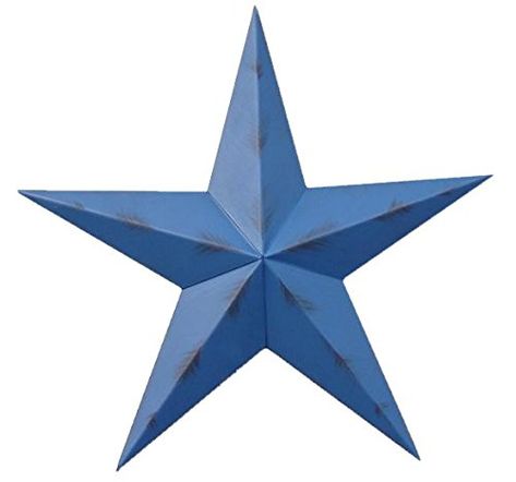 32 Inch Rustic Blue Barn Star Made with Galvanized Metal to Prevent Rusting. Amish Hand Made Your Source for Heavy Duty Metal Tin Barn Stars and Primitive Style Stars for Your Country Crafts and Home and Garden Decor. American Handcrafted - Made in the Usa! ** You can find more details by visiting the image link. (This is an affiliate link) #primitivedecor Blue Barn, Primitive Style, Rustic Blue, Country Crafts, Primitive Decor, Galvanized Metal, Primitive Decorating, Wall Sculptures, Metal Tin