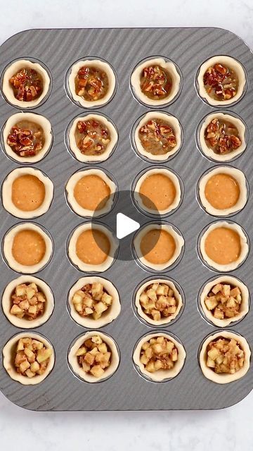 Maegan Brown ~ The BakerMama on Instagram: "Pumpkin, apple, or pecan? 🥧🥧🥧 why choose?! Make all three delicious pies at once with this simple One-Pan Mini Thanksgiving Pies recipe. Comment “recipe” and I’ll DM you the link! or tap the link in profile @thebakermama 🧡 #TheBakerMama https://thebakermama.com/recipes/one-pan-mini-thanksgiving-pies-three-ways/ #pie #dessert #baking #pies #applepie #pumpkinpie #pecanpie #pielover #thanksgivingpie #thanksgivingrecipe #thanksgivingdessert #thanksgiving" One Pan Mini Thanksgiving Pies, Mini Thanksgiving Pie, Mini Thanksgiving, Baking Pies, Thanksgiving Pie Recipes, Thanksgiving Pies, Pumpkin Apple, Mini Pies, Delicious Pies