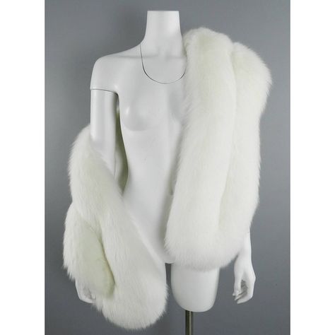 Prada White Fox Fur Stole Scarf ❤ liked on Polyvore featuring accessories, scarves, outerwear, fur, stole, white fox fur stole, prada, fox fur stole, white shawl and fox fur scarves White Stole, Fox Fur Scarf, White Fur Coat, Runway Gowns, White Shawl, Elegant Outfit Classy, Fur Shawl, Effortlessly Chic Outfits, Stole Scarf