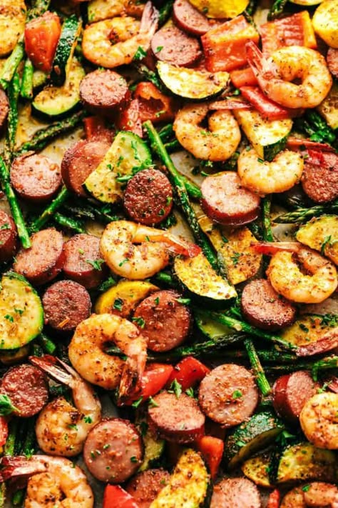 Vegetable Sheet Pan, Cajun Shrimp And Sausage, Baked Shrimp Recipes, Shrimp And Sausage, The Recipe Critic, Sheet Pan Dinners Recipes, Shrimp Recipes Healthy, Recipe Critic, Dinners Recipes