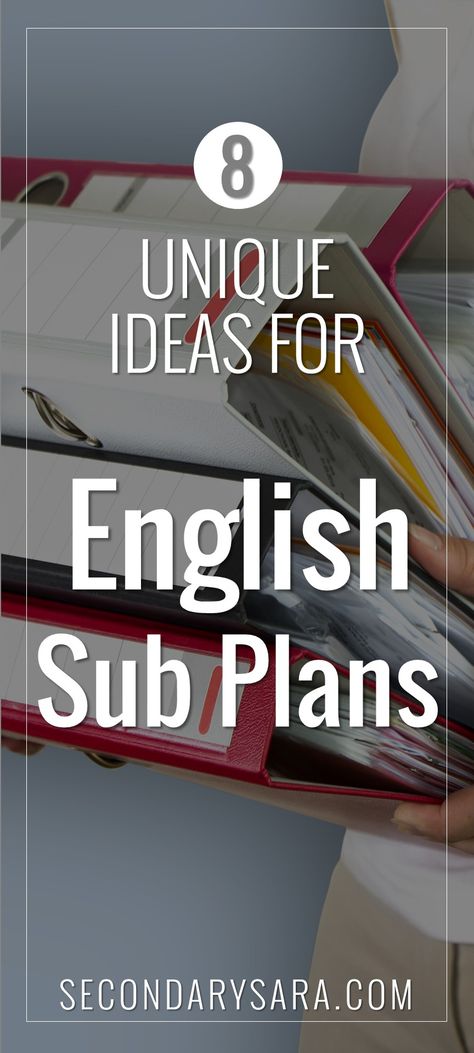 Stories English, High School English Lessons, English Lesson Plans, Teaching Secondary, Teaching High School English, Substitute Teaching, Secondary English, Sub Plan, Ap English