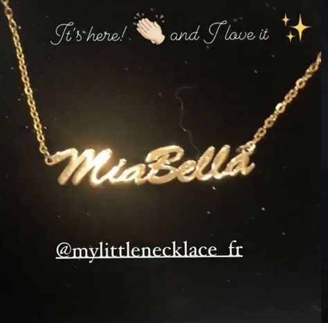 "I love this necklace! I decided to get my daughters names - Mia And Bella. Looks beautiful!" - Jocelyn M. Bella Name, Mia Bella, Classic Names, Columbia University, Custom Name Necklace, My Daughters, Name Necklaces, New Classic, Name Necklace