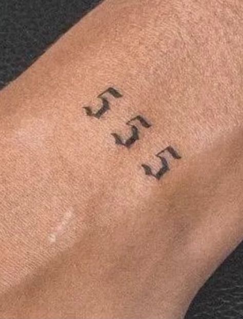 555 Hand Tattoo, 55 Tattoo Number, 555 Tattoo Design, 555 Angel Numbers Tattoo, 555 Tattoo Ideas, 55 Tattoo, 555 Tattoo, First Tattoo Ideas, Organic Tattoo