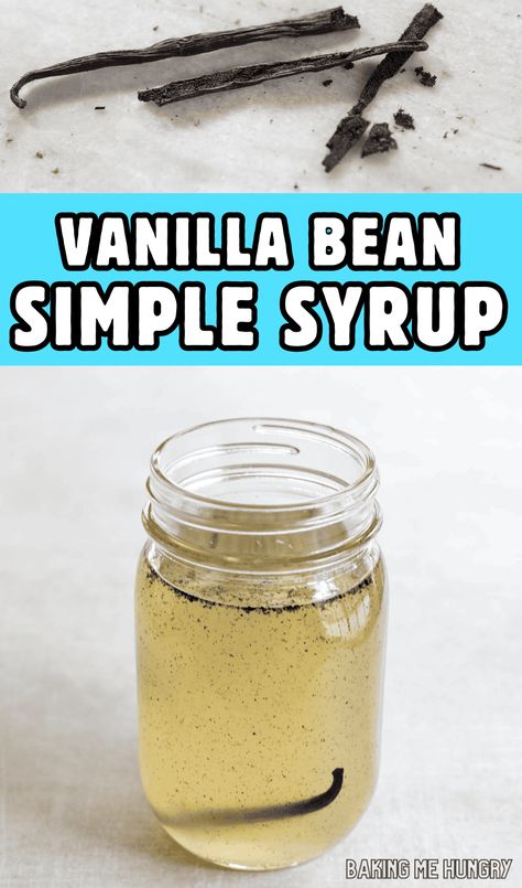 Vanilla Bean Simple Syrup Recipe | Easy Homemade Frozen Cappuccino Recipe, Vanilla Bean Simple Syrup, Vanilla Simple Syrup, Peach Green Tea Lemonade, Vanilla Syrup For Coffee, Lemonade Tea Recipe, Homemade Coffee Syrup, Mint Lemonade Recipe, Simple Syrup Recipe