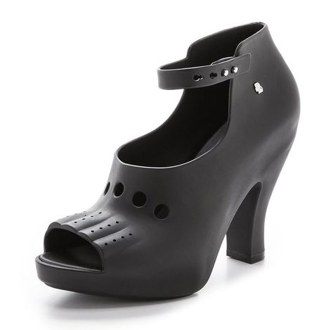 Ugly Shoes - Freaky Shoes - Weird Shoes - Crazy High Heels Crocs Meme, High Heel Crocs, Designer Crocs, Crazy High Heels, Biker Gloves, Karl Lagerfeld Shoes, Black Stiletto Heels, Ugly Shoes, Footwear Design Women