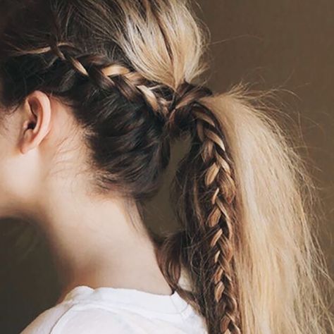 Blonde, brunette braids!  . . . #ElsieBeautyParlor #HairGoals #NYCSalon #HairInspo #NYCHair #NYCstylist #NYChairdresser #naturallook #hairstyle #haircoloring #naturalhair #mood #photooftheday #longhairdontcare #longhair #manhattan #nyc #beautiful Side Braid Ponytail, Easy Hairstyles For Medium Hair, Braided Ponytail Hairstyles, Solange Knowles, Easy Braids, School Looks, Wedding Hairstyles For Long Hair, Braided Ponytail, Stylish Hair